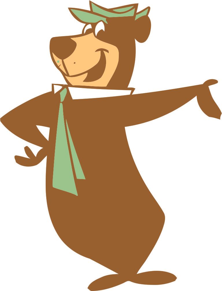 Yogi Bear Cartoon Happy Sticker Bumper Decal /'/'SIZES/'/'